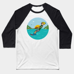 Water Skiing Baseball T-Shirt